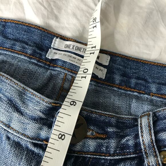 One by One teaspoon Distressed Awsome Baggies Low Waist Mid Rise Relaxed Leg 25 - Picture 5 of 9